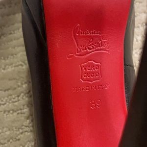 Christian Louboutin Black Leather Platform Pump